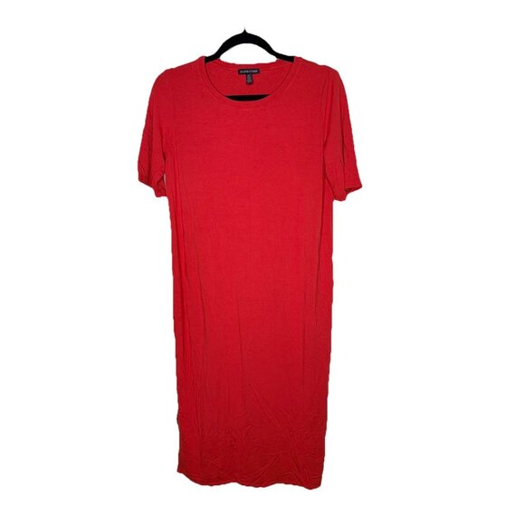 Eileen Fisher Dresses & Skirts - EILEEN FISHER $148 Size XS Watermelon Knee Length T-Shirt Dress Red Orange K